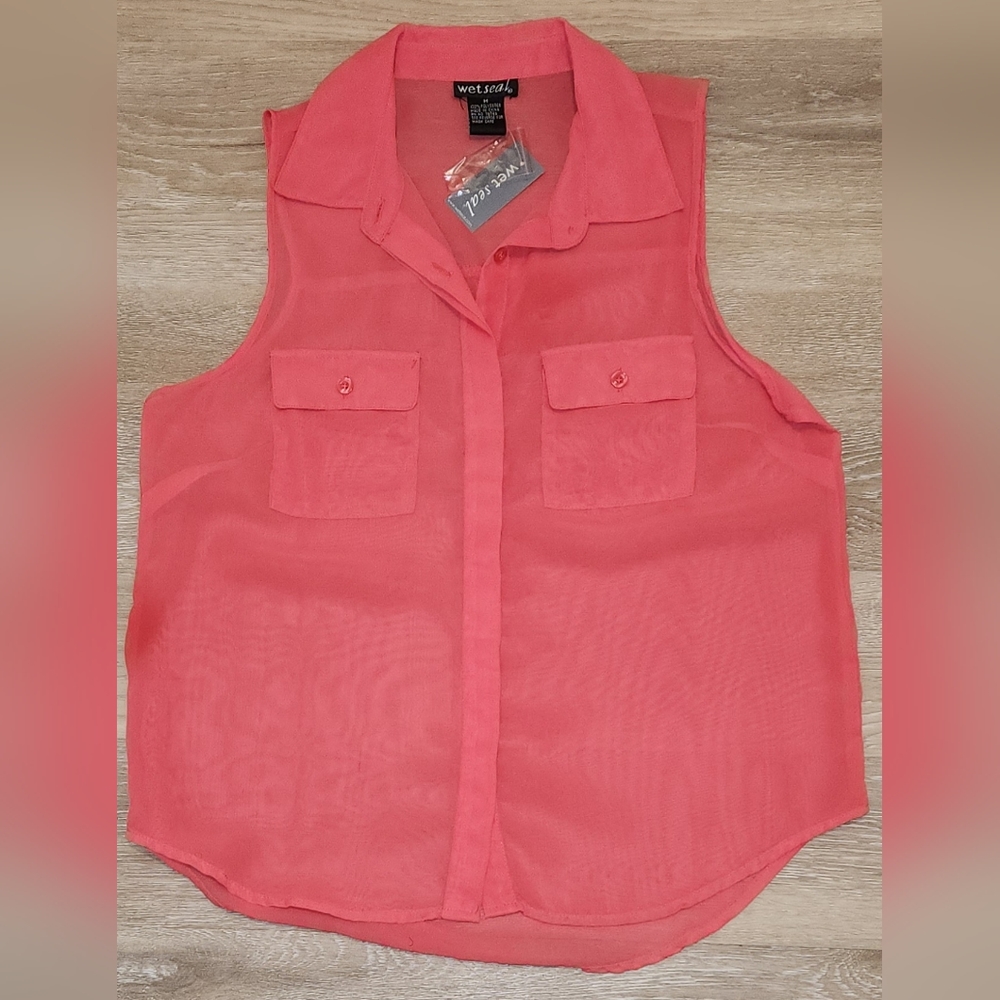 Vintage Wet Seal button up tank top